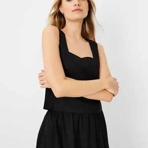 NWT Boxy Linen Ann Taylor Square neck tank XXL XL PLUS